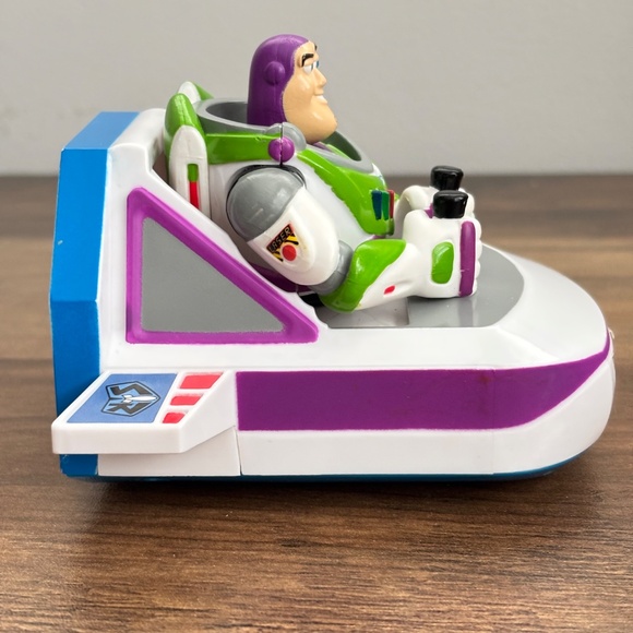 DISNEY Parks Pixar Toy Story BUZZ LIGHTYEAR Pull Back Vehicle Car Spaceship Toy - Picture 5 of 10